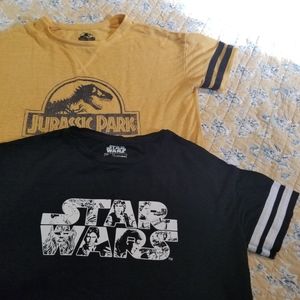 Star Wars, Jurassic Park Short Sleeve Sz L Tops